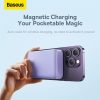 PowerBank Magnetic mini 20 000 mAh 20W + USB-C kabelis purpursarkanā krāsā