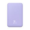 PowerBank Magnetic mini 20 000 mAh 20W + USB-C kabelis purpursarkanā krāsā