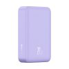 PowerBank Magnetic mini 20 000 mAh 20W + USB-C kabelis purpursarkanā krāsā