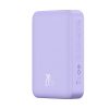 PowerBank Magnetic mini 20 000 mAh 20W + USB-C kabelis purpursarkanā krāsā