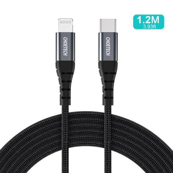 Kabelis kabelis iPhone USB -C - zibens 480MB/s 3A 1,2m - melns