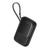 PowerBank Qpow Pro+ 1000mah ar USB -C kabeli un displeju - melns