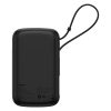 PowerBank Qpow Pro+ 1000mah ar USB -C kabeli un displeju - melns