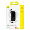 PowerBank Qpow Pro+ 1000mah ar USB -C kabeli un displeju - melns