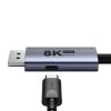 USB -C kabeļa kabelis - DisplayPort DP 8K PD 100W augstas izšķirtspējas sērija 1,5m - melns
