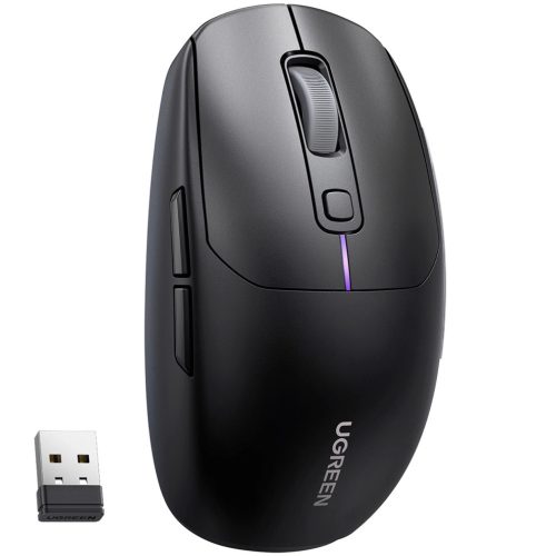 Bluetooth 5.0 USB 2.4GHz bezvadu datora pele - melna