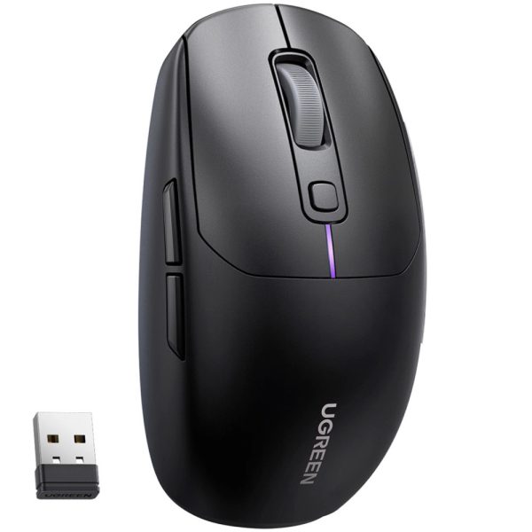 Bluetooth 5.0 USB 2.4GHz bezvadu datora pele - melna