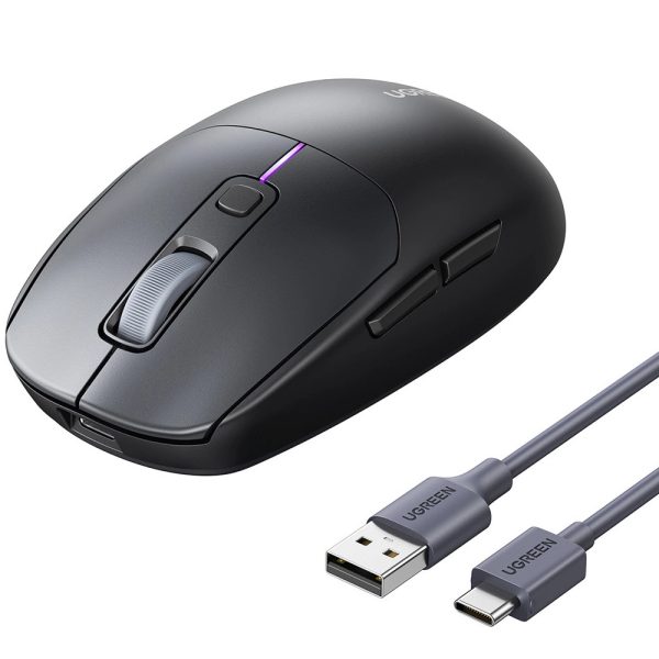 Bluetooth 5.0 USB 2.4GHz bezvadu datora pele - melna