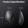 Bluetooth 5.0 USB 2.4GHz bezvadu datora pele - melna