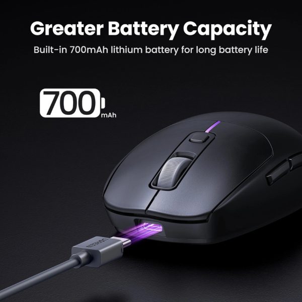 Bluetooth 5.0 USB 2.4GHz bezvadu datora pele - melna