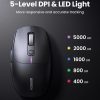 Bluetooth 5.0 USB 2.4GHz bezvadu datora pele - melna
