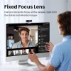 Pilna HD tīmekļa kamera ar mikrofoniem USB video ierakstiem - pelēkā krāsā