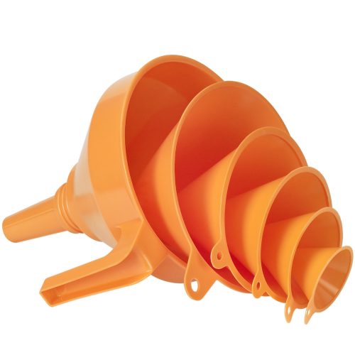Universal Funnels komplekts HDPE 50-75-100-10-150-160 mm apelsīns
