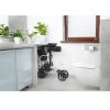 Balcony 2in1 rehabilitācijas gājējs ar ratiņu funkciju, kas saliekta ar maisu līdz 136 kg