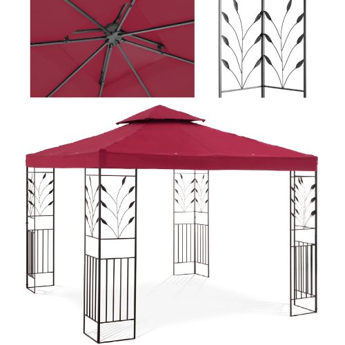 Dārza paviljons altana ar rotājumu saliekamo 3 x 3 x 2