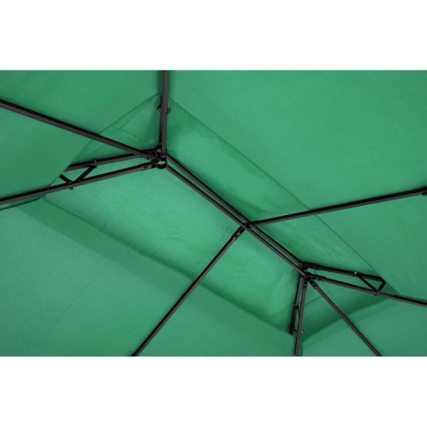 10250047-3 Dārza paviljons Altana telts saliek 3 x 4 x 2,6 m zaļš