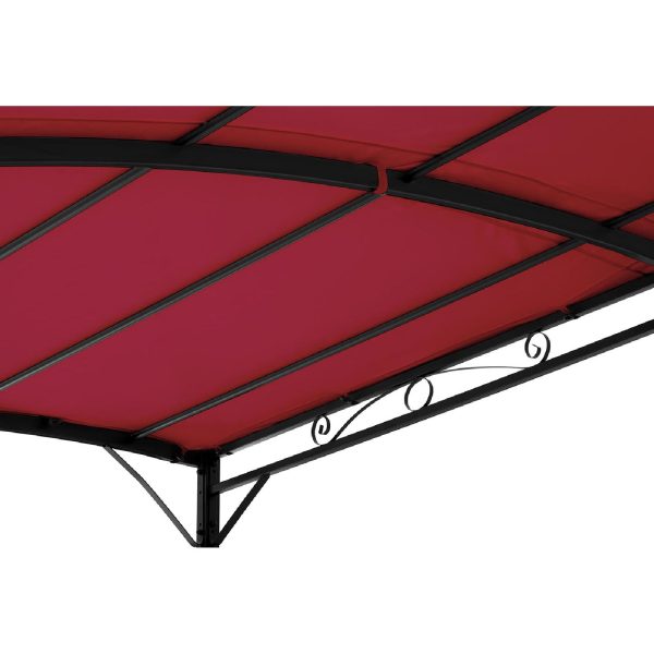 Dārza jumta segums atdalītai lapenei 2,6 x 3 x 2,5 m sarkanā krāsā