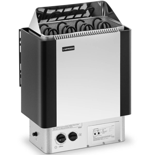 Elektriskā pirts krāsns ar iebūvētu 5-9 m3 līdz 110c 400 V 6 kW vadību