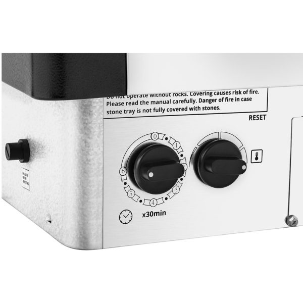 Elektriskā pirts krāsns ar iebūvētu 5-9 m3 līdz 110c 400 V 6 kW vadību