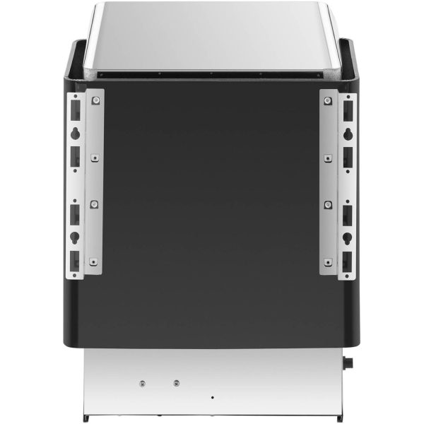 Elektriskā pirts krāsns ar iebūvētu vadību 9-13 M3 līdz 110C 400 V 9 KW sudraba-melns
