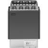 Elektriskā pirts krāsns no 5-9 m3 līdz 110c 400 V 6 kW melna un sudraba