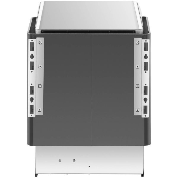 Elektriskā pirts krāsns no 5-9 m3 līdz 110c 400 V 6 kW melna un sudraba