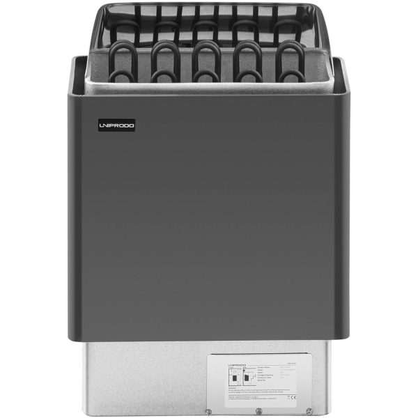 Elektriskā pirts krāsns 9-13 M3 līdz 110C 400 V 9 KW melns un sudrabs