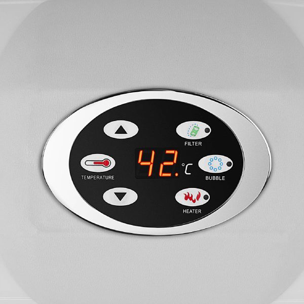 Dārza džakuzi piepūš ar masāžu 6 cilvēki 42c 900 l zilā krāsā