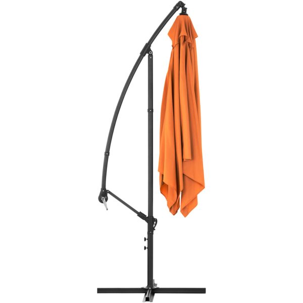 Dārza lietussargu uz kvadrātveida uzplaukuma 250 x 250 cm apelsīnu