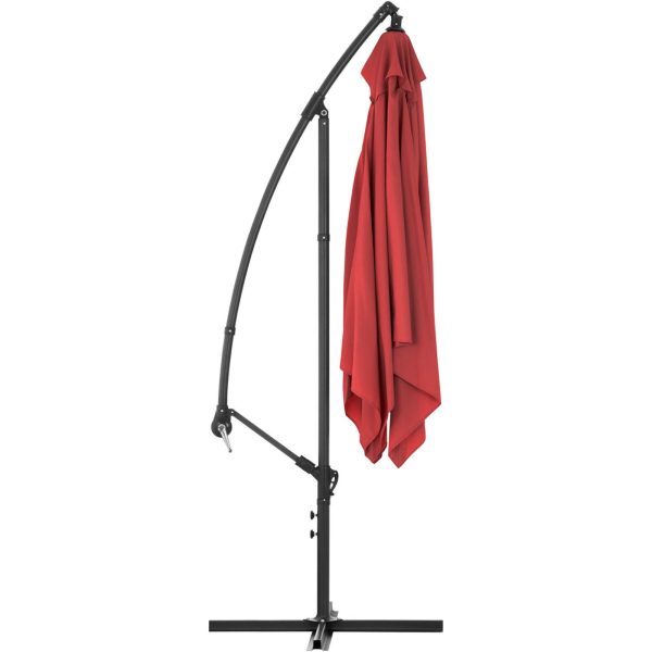 Dārza lietussargs uz kvadrātveida uzplaukuma 250 x 250 cm Burgundy