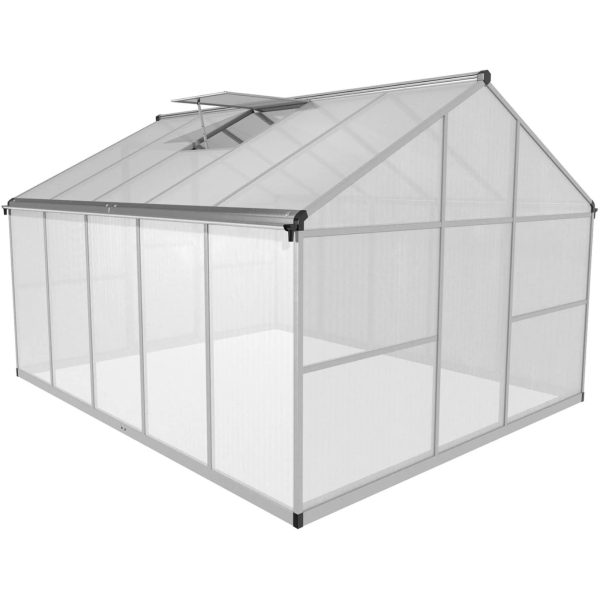 Dārza stikla māja dārza siltuma veikals ar polikarbonātu 310 x 250 x 195 cm