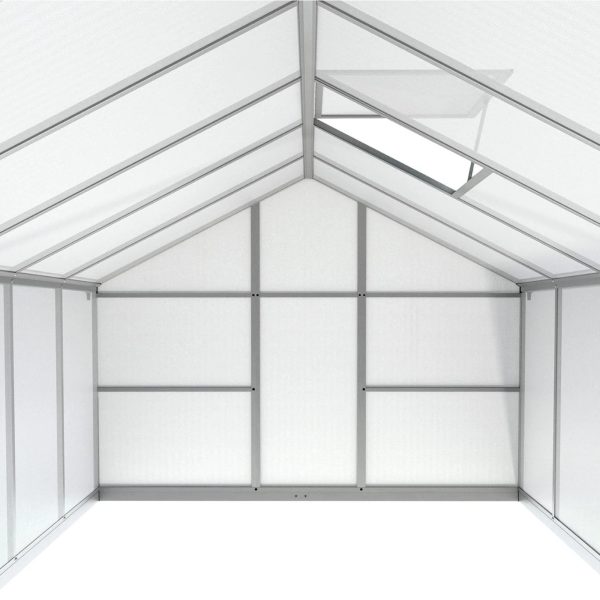 Dārza stikla māja dārza siltuma veikals ar polikarbonātu 310 x 250 x 195 cm