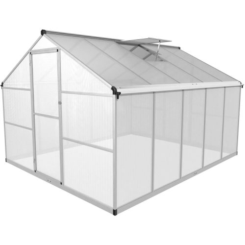 Dārza stikla māja dārza siltuma veikals ar polikarbonātu 310 x 250 x 195 cm