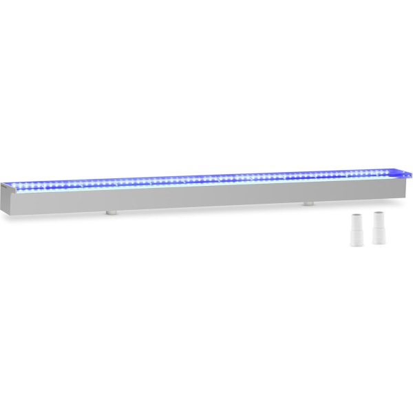 Ūdenskrituma sūļu sienas kaskāde LED dīķa 120 cm aizplūšanas dārzam 30 mm