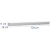 Ūdenskrituma sūļu sienas kaskāde LED dīķa 120 cm aizplūšanas dārzam 30 mm