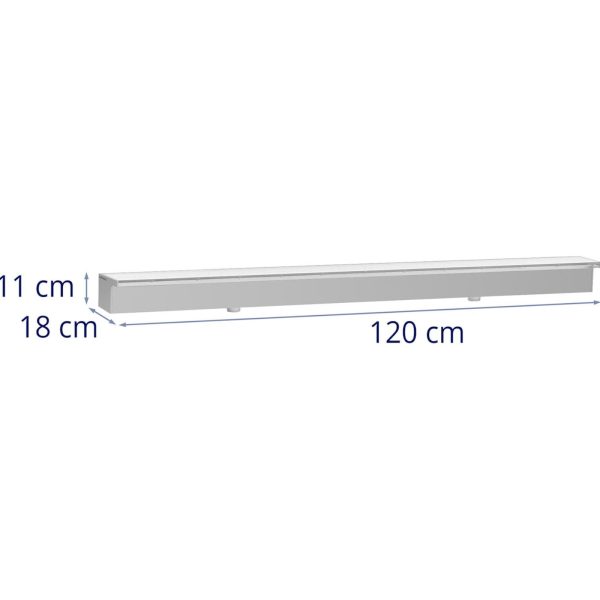 Ūdenskrituma sūļu sienas kaskāde LED dīķa 120 cm aizplūšanas dārzam 30 mm