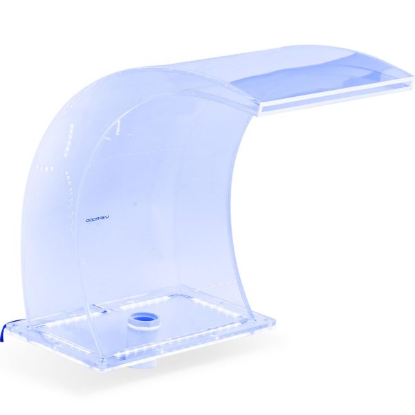 Ūdenskrituma snīpis ar LED apgaismojumu 33 cm ūdens aizplūšanai 303 mm