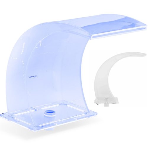 Ūdenskrituma snīpis ar LED apgaismojumu 33 cm ūdens aizplūšanai 303 mm