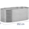 Grupas atlaide dārza plass dārzeņiem ovāla tērauda 202 x 78 x 100 cm