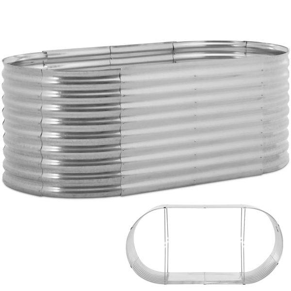 Grupas atlaide dārza plass dārzeņiem ovāla tērauda 202 x 78 x 100 cm