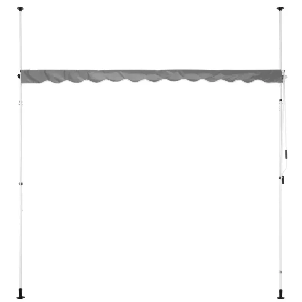Terrace balkona nojume, ar roku rakstīts, manuāli 300 x 120 cm - pelēks