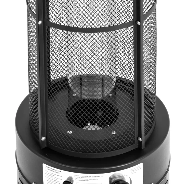 Apkures lampas gāzes terase siltuma radiators 11 kW 1845 mm - melns