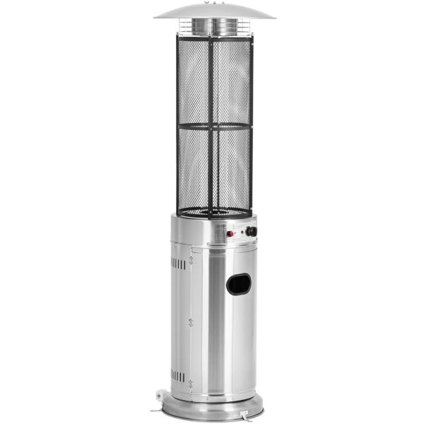 Apkures lampas gāzes terase siltuma radiators 11 kW 182 cm - sudrabs