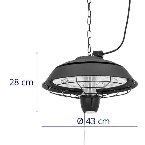 Bārberija terases apkures lampa 1500 W