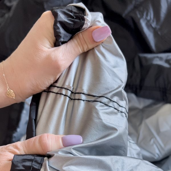 Ūdensnecaurlaidīgs barpaulīna vāka grila vāks velosipēdu motorollers L melns