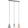 Mūsdienu griestu lampa 3 punkti E27 - stikla zvani