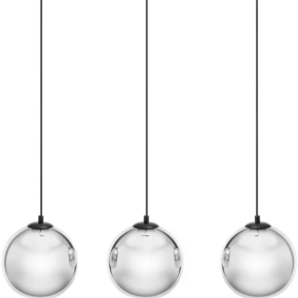 Mūsdienu griestu lampa 3 punkti E27 - stikla bumbiņas