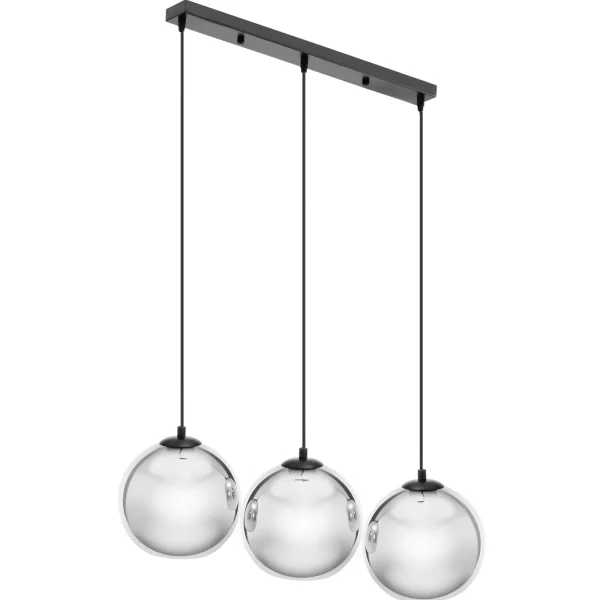 Mūsdienu griestu lampa 3 punkti E27 - stikla bumbiņas