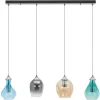 Mūsdienu griestu lampa 4 punkti E27 - stikla nokrāsas