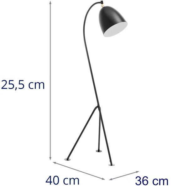 Metāla grīdas lukturis ar regulējamu abažūru E27 125 cm